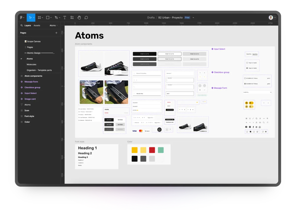 Figma App View with Interactive Components