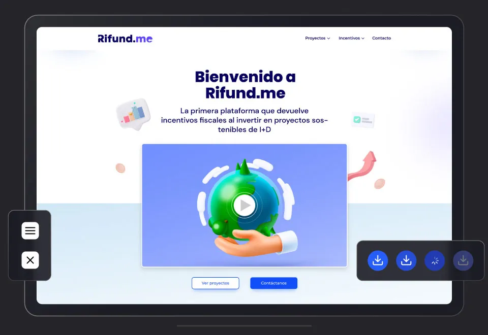 Vista previa de sitio web Rifund Me