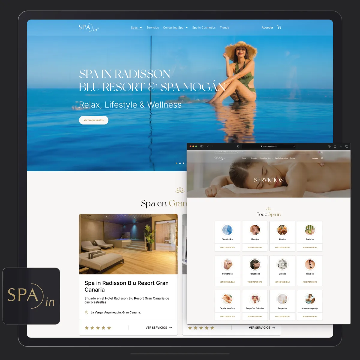 Vista previa del proyecto Ecommerce redesign for Spa experience reservations